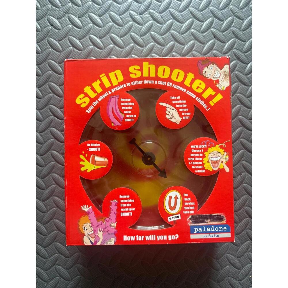 NIB Strip Shooter Board Game Paladone How Far Will You Go - Vintage & Funny!
